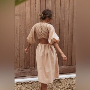 Petal and pup dress in beige